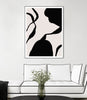 "Mouvement" Canvas Framed Black 30x40 Wall Art