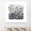 "Crowd Sourcing" Matted and Framed White 36x36 Wall Art