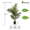 Artificial 43" Areca Palm In Black Pot 