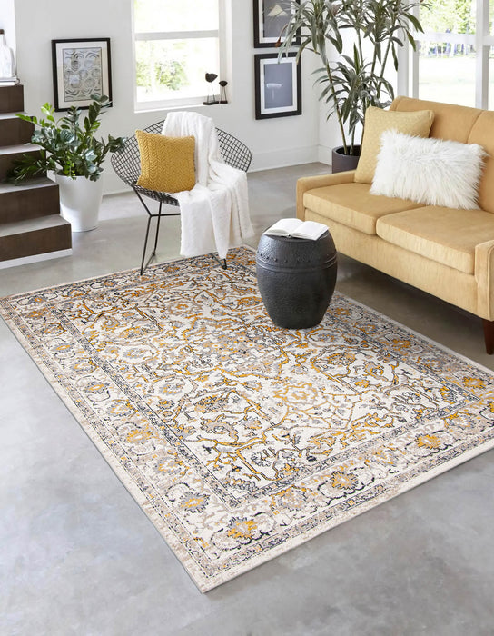 Legacy Ivory Machine Washable Area Rug - 8'0\" x 10'0\"