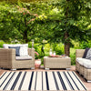 Talya Blue-Ivory 3'11" x 5'7" Area Rug