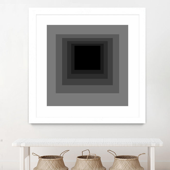 \"After Josef A\" Matted and Framed White 30x30 Wall Art