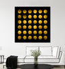 "Golden Spots Black" Giant Art 72x72 Wall Art