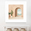 "Coastal Arch" Matted and Framed White 30x30 Wall Art