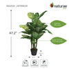 Artificial 47" Dieffenbachia In Black Pot 