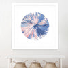 "Spin Art 21" Matted and Framed White 30x30 Wall Art