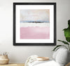 "Pink Sea Abstract" Matted and Framed Black 36x36 Wall Art