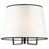 Coco 3-Light Black and Gold Semi-Flush Mount 
