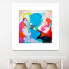 "Traveling Back In Time" Matted and Framed White 36x36 Wall Art