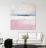"Pink Sea Abstract" Giant Art 54x54 Wall Art