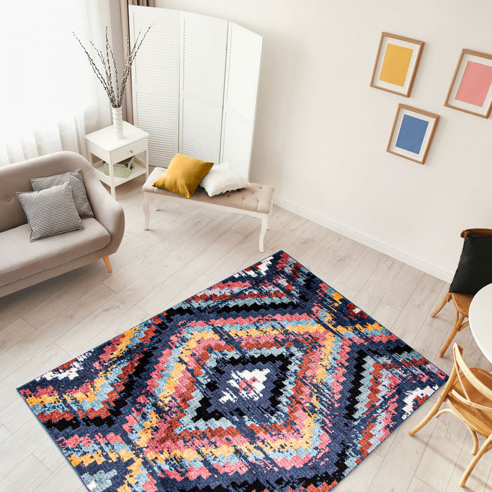 Paloma Casa Navy Area Rug - 6'7\" x 9'6\"
