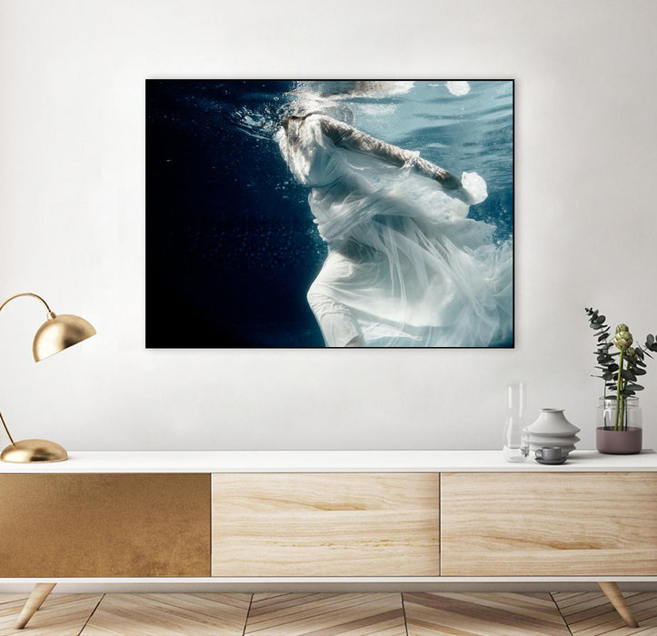 \"Approach\" Canvas Framed Black 24x18 Wall Art