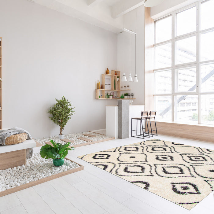 Gael Ivory Shag 7'10\" x 10'0\" Area Rug