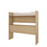 Nordika Twin Bookcase Headboard - White/Natural Maple