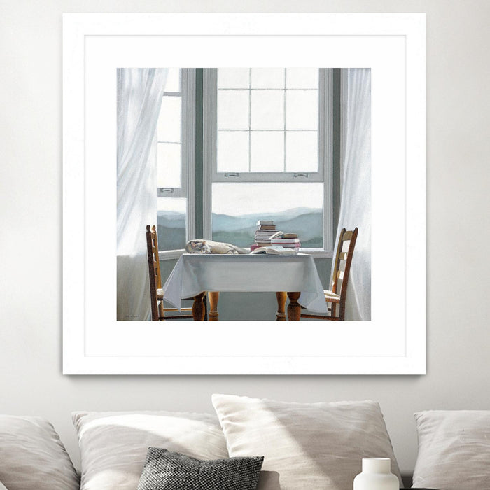 \"Accidental Scholar\" Matted and Framed White 36x36 Wall Art
