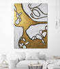 "Mocha Latte -gold - 1" Giant Art 72x54 Wall Art