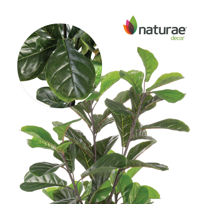 Artificial 35\" Fiddle Leaf Indoor & Outdoor In Black Pot