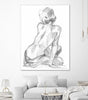 "Sitting Pose Ii" Giant Art 72x54 Wall Art
