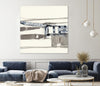 "Stark Lines Ii" Giant Art 72x72 Wall Art