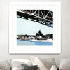 "To The Cut" Matted and Framed White 36x36 Wall Art