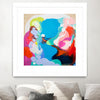 "Traveling Back In Time" Matted and Framed White 36x36 Wall Art
