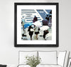 "April Showers" Matted and Framed Black 36x36 Wall Art