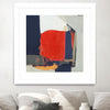 "Orange Crush V6" Matted and Framed White 30x30 Wall Art