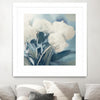 "White Roses I" Matted and Framed White 36x36 Wall Art