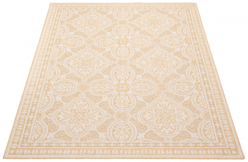 Neisha Traditional Gold Rug 6'7\" X 9'6\" Area Rug