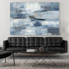 "Clear Water Indigo And Gray" Giant Art 84x54 Wall Art