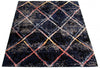 Makondo Abstract Navy Blue Area Rug - 6'7" x 9'6"