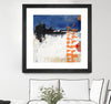 "Midnight Rise Ii" Matted and Framed Black 36x36 Wall Art