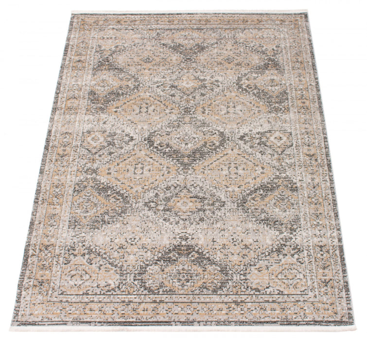 Leandra Taupe/grey Rug 6'7\" X 9'6\" Area Rug