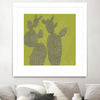 "Opuntia I" Matted and Framed White 30x30 Wall Art