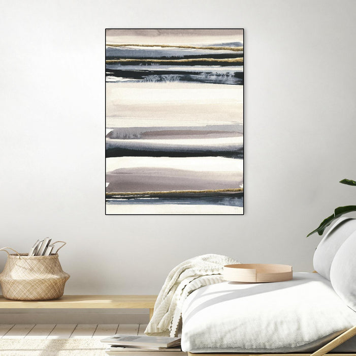 \"Gilded Grey Iii\" Canvas Framed Black 30x40 Wall Art