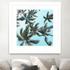 "Palm 03" Matted and Framed White 36x36 Wall Art