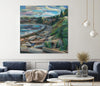 "Early Morning On The Beach" Giant Art 72x72 Wall Art