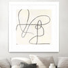 "Juxtaposing" Matted and Framed White 36x36 Wall Art