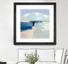 "Sand And Sky" Matted and Framed Black 36x36 Wall Art