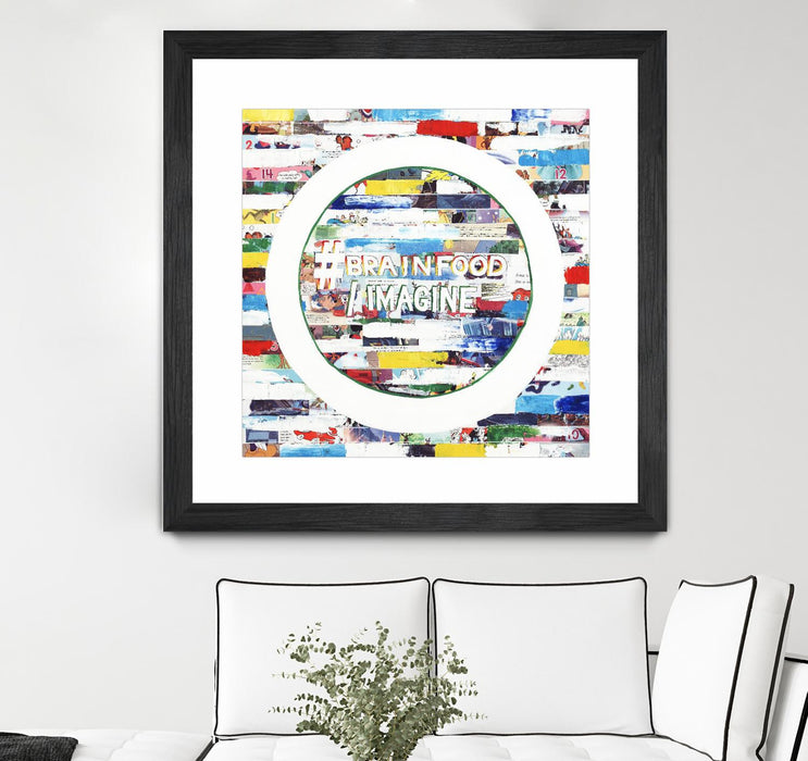 \"Smoke Circus Iv\" Matted and Framed Black 36x36 Wall Art