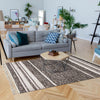 Vera Earth Taupe/Black Area Rug - 5'2" x 7'5"