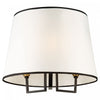 Coco 3-Light Black and Gold Semi-Flush Mount 