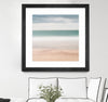 "Beach, Sea, Sky" Matted and Framed Black 30x30 Wall Art