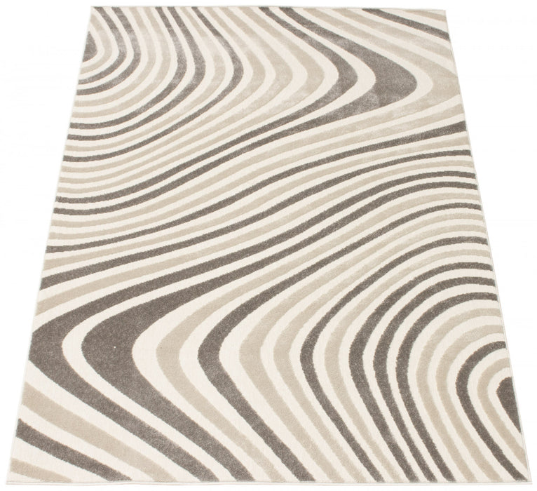 Nikkos Ivory 5'3\" x 7'7\" Area Rug
