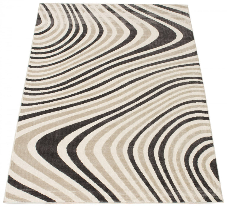 Nikkos Taupe 6'7\" x 9'6\" Area Rug