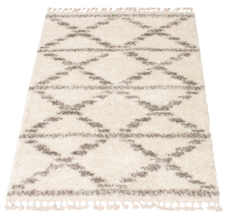 Helma Liv Cream Shag 5'3\" X 7'3\" Area Rug