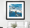 "Surf's Up" Matted and Framed Black 30x30 Wall Art