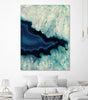 "Up Close Blue Mineral Ii" Giant Art 72x54 Wall Art