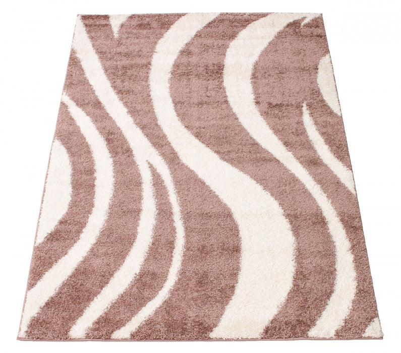 Luci Pink Shag 3'11\" x 6'0\" Area Rug
