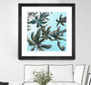 "Palm 03" Matted and Framed Black 36x36 Wall Art